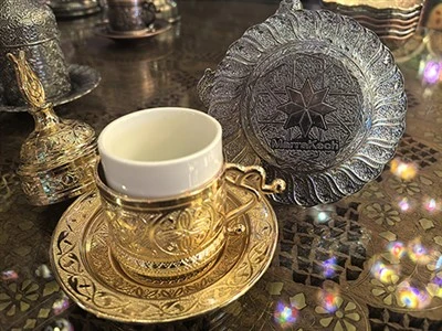 Marrakech tyrkisk gresk arabisk kaffeserveringssett